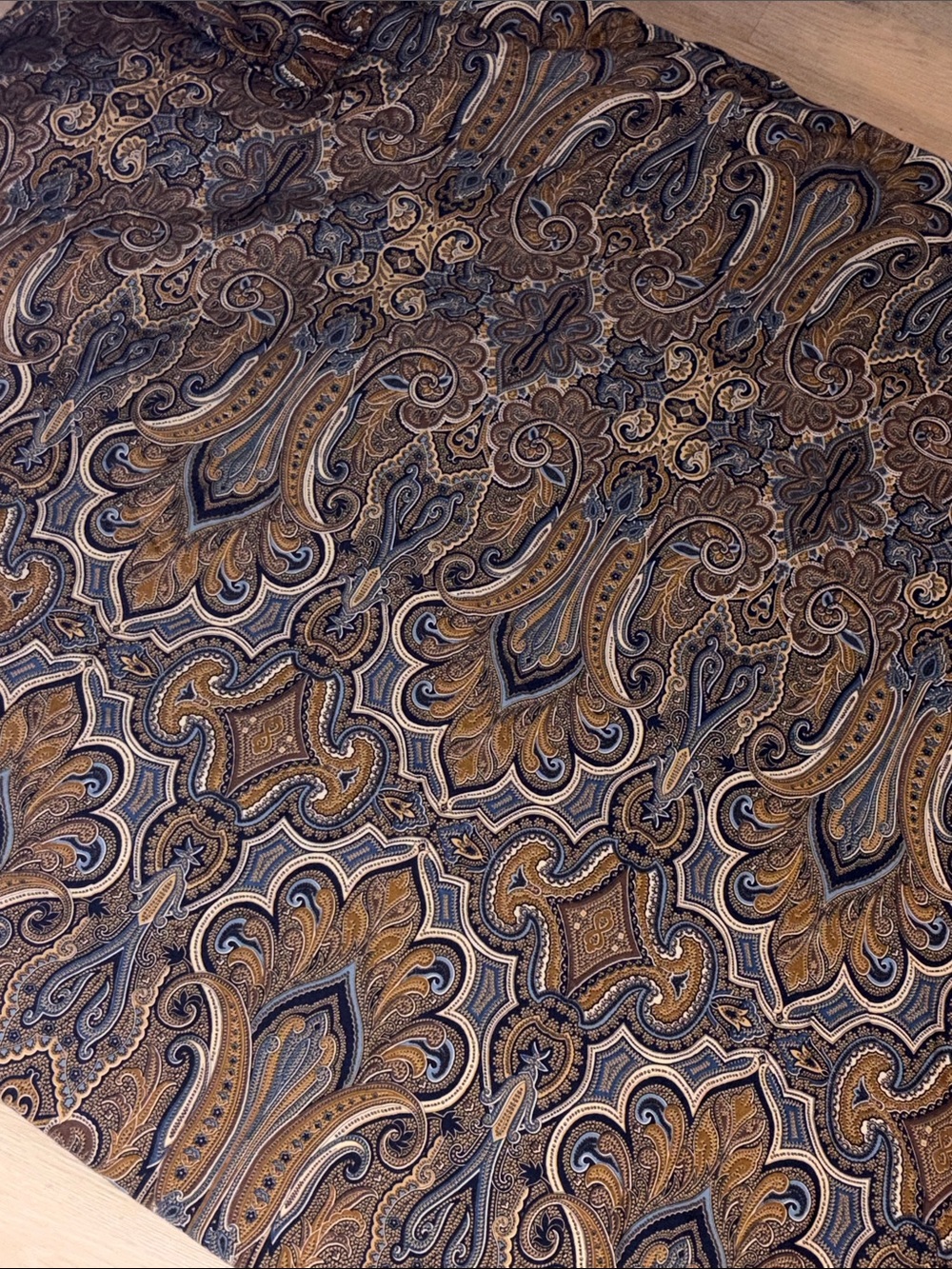 🕷️ Tommy Hilfiger brown paisley sateen cotton KING DUVET COVER